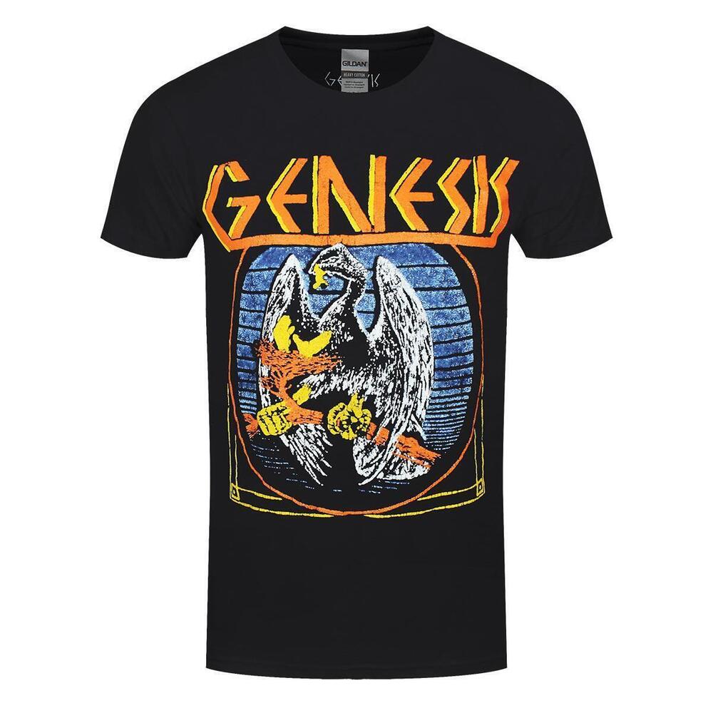 Genesis Distressed Eagle Mens Black Tshirt